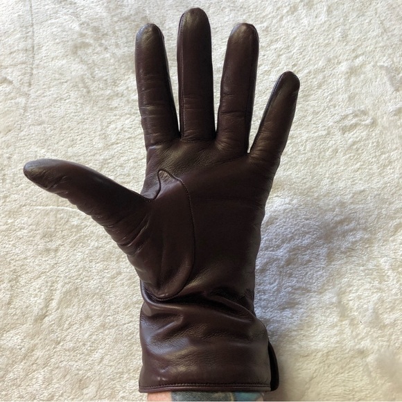 Nwot Coach Oxblood Butter Soft Leather Gloves Size 7 - Picture 8 of 14